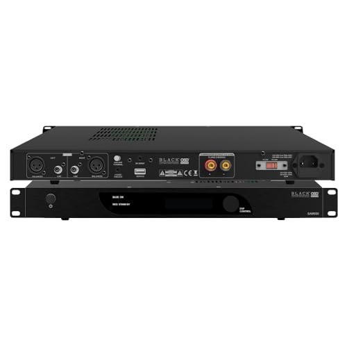OSD Black 500W DSP Mono Class D Subwoofer Amplifier, 4 Ohm Stable, Rack Mount, Auto-On Sensing, RCA/XLR Inputs, BK-SAM500