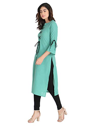 Image of DHRUVI TRENDZ Women's Rayon Kurta