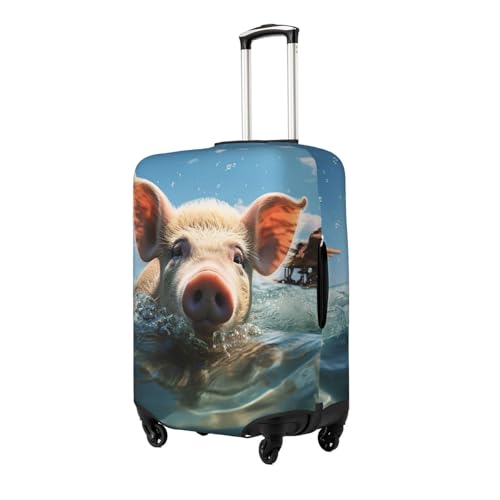 Smiling Luggage Cover for Suitcase Tsa Approved, Spandex Stretch Suitcase Protector Washable Baggage Covers Travel Luggage Sleeve Large Suit Case Cover Fit 18-32 Inch2