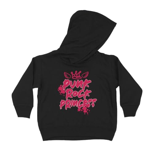 Punk Rock Princess Kids Hoodie Sweatshirt Toddler 5T Black