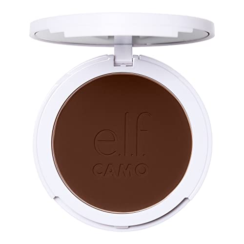 e.l.f. Camo Powder Foundation, Lightweight, Primer-Infused Buildable & Long-Lasting Medium-to-Full Coverage Foundation, Rich 650 C