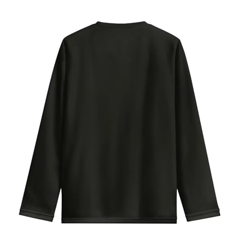 Long Sleeve Crew Neck T Shirt for Boys 3-16Y Tee Tops Casual Shirt Athletic T-Shirt Fall Clothes3