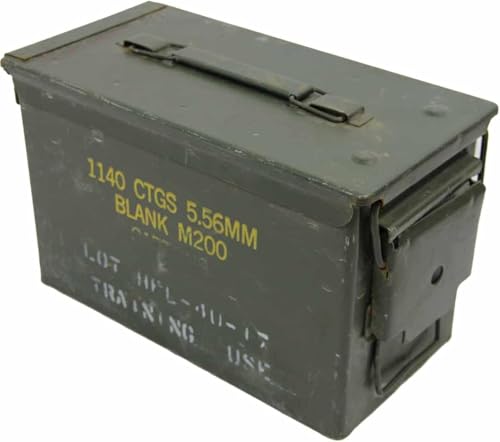 A.Blöchl Originale gebrauchte Munitionskiste der U.S. Army für 300 Patronen Kaliber 7 62 Metallkiste Mun-Kiste Behälter Metallbox