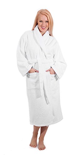 Luxury Terry Cloth Hotel Bathrobe - Premium 100% Turkish Cotton Robe Unisex