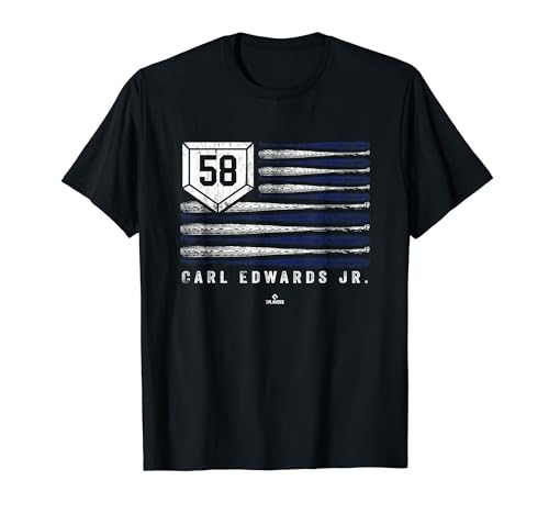 Vintage US Flag Baseball Stripes Carl Edwards Jr Washington T-Shirt