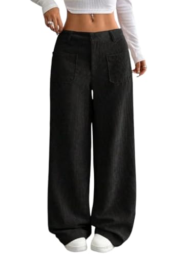 Corduroy Bottoms Women Casual Pants for Women Baggy Pants Oversized Y2k Clothes Cleanfit