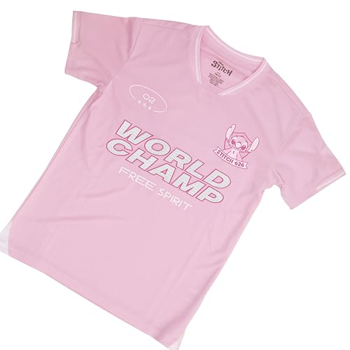 Image of Disney Lilo & Stitch Girls Soccer Jersey Sports Graphic Shirt Soccer Fan Athletic Apparel