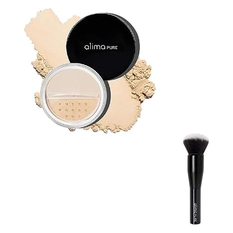 Alima Pure Matte Foundation Loose Mineral Powder Foundation + Foundation Brush Cover