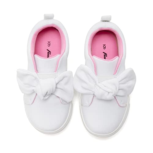FUNKYMONKEY Girls Sneakers Lightweight Cute Bowknot Casual Walking Shoes for Toddler/Little Kids4