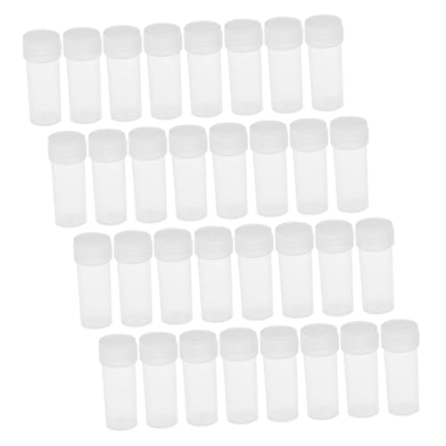 OSOLADY 50pcs Sample Storage Bottle Small Sample Bottles Carrying Empty with Caps Lab Test Tubes Powder Organizer Test Tubes with Lids Plastic Bottles with Caps Pp