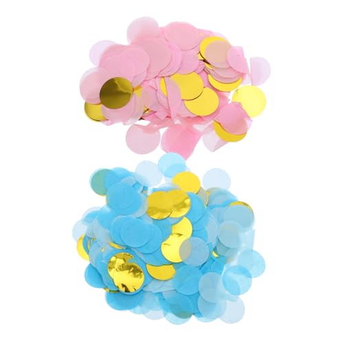 Ipetboom 16borse Decorazioni Per Shower Rotondi Rosa e Blu Centrotavola Cerchi Decorazioni Sparse Per Rivelazione Ragazza Da Tavola Per Festa