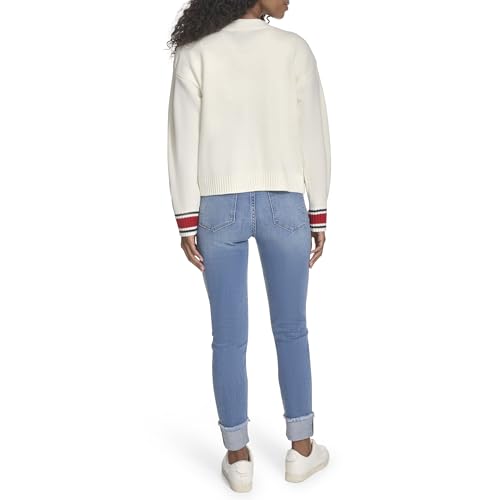 Tommy Hilfiger Women's Boxy Varsity Cable Cardigan4