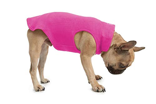 ESPAWDA Everyday Adventurer Soft Stretch Warm Fleece Pull-Over Dog Jacket Vest Coat for Small Dogs, Medium Dogs and Big Dogs with Leash Attachment (2X-Large, Hot Pink)