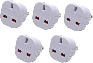 Pack of 2 | Travel Adapter UK to US Travel Adaptor | UK plug 3 pin to America Plug 2 Pin Flat | Type G to Type A, B, I | UK to USA, Canada, Australia, Jamaica, Mexico, China, Japan and more (White)