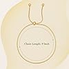 Yowivon Gold Plated Bracelets Dainty Cute Adjustable Slider Chain Bracelet Minimalist Tiny Thin Link Bracelet Fashion Tarnish Free Gold Jewelry for Women Trendy Gifts #1