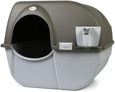 Omega Paw Roll N Clean Complete Self Cleaning Litter — side view showing full product dimensions
