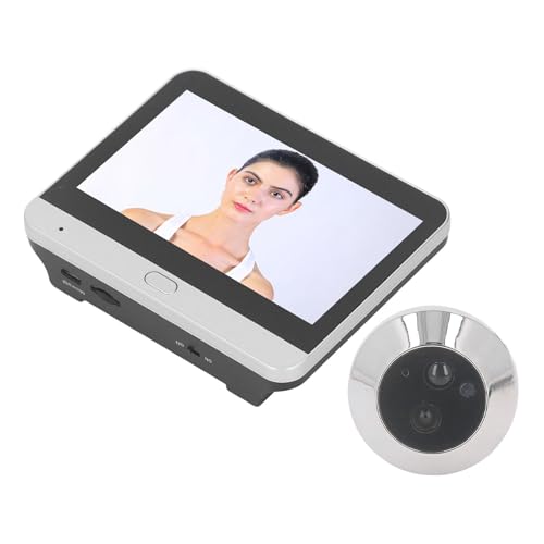 EBTOOLS Cámara Mirilla Inalámbrica, Visor Digital 1080P, Monitor 4.3 Pulgadas, Ángulo Amplio 120 Grados con Intercomunicador Nocturno miniatura 1