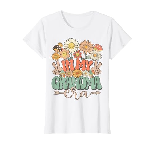 Matching Family In My Grandma Era Floral Hippie Groovy Retro Maglietta