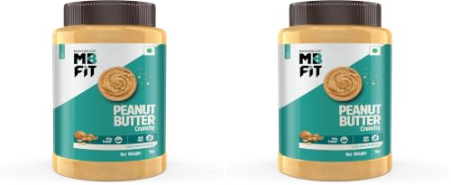Image of MuscleBlaze Fit Classic Peanut Butter with Omega 3 & 6 (Crunchy, 1kg) | 25.5g Protein | Fibre Rich, No Trans Fat (Pack of 2)
