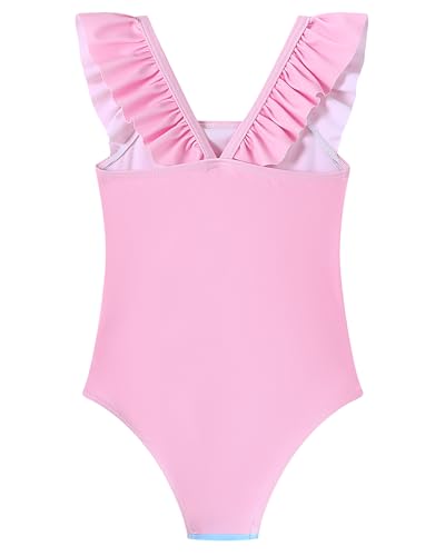 Toddler Girls Bathing Suit One Piece Ruffle Strap Cute Swimsuits Little Kids Beach Pool Quick Dry Swimwear 2t-102