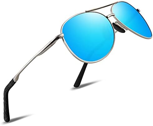wearPro Polarised-Sunglasses-Mens-Womens-Pilot Sunglasses Unisex UV400 Protection Polarized Sun Glasses Black Sunglasses Unisex Classic Vintage Style Ultralight Shades For Driving
