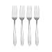 Oneida Mooncrest Dinner Forks, Set of 4 B336004A, Silver, Set of 4, Dinner Forks