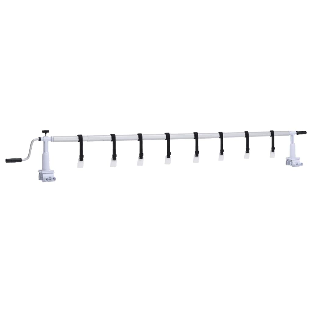 Rodillo para cubierta de piscina con base de plástico, color blanco y negro