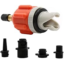 SUP Pump Adaptor Inflatable Boat Air Pump Air Valve Adapter Kit Paddleboard Air Nozzle Multifunctional Conversion Head Air Adapter with 4 Air Valve Nozzles