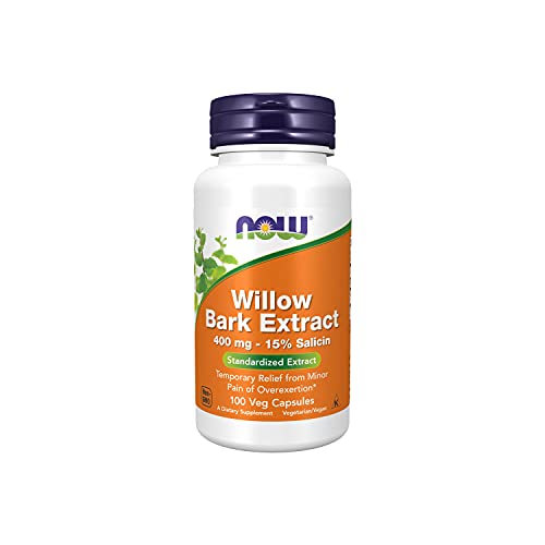 NOW White Willow Bark 400mg, 100 Capsules