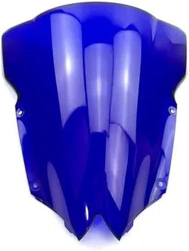 Double bulle déflecteur moto YZF-R6 bleu extension aileron anti-vent