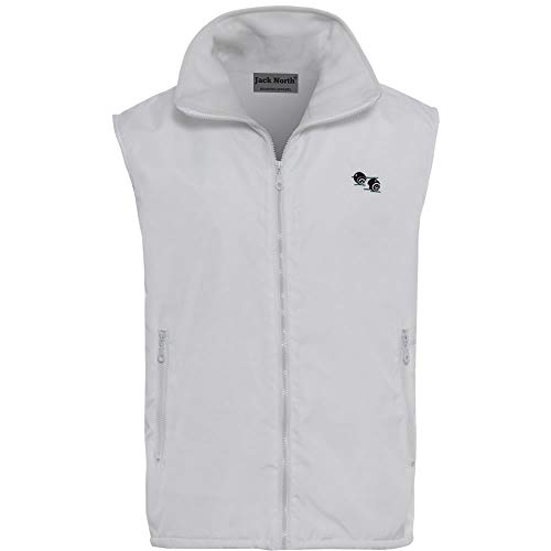 JACK NORTH® Veste sans Manches doublée en Polaire imperméable pour Homme - Blanc - S