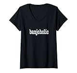 Photo Gallery donna banjo player design. divertenti amanti banjo banjo maglietta con collo a v Photo Gallery donna banjo player design. divertenti amanti banjo banjo maglietta con collo a v