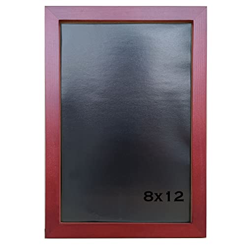 Zxt-Parts 8X12 Picture Frame Red. Solid Wood, 2 Acrylic Panels (Not Glass), 1 Piece Of Copper Paper (Black And White), Can Display Works Of Art, Photos, Etc. Wall Hanging.1 Pack. #TOP2