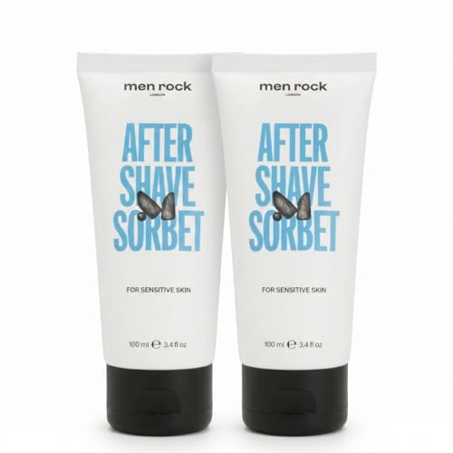 Image of Men Rock Sensitive Aftershave Balm Duo Pack for Men & Women – 2 × 100ml Unscented Post-Shave Balm – Soothes Razor Bumps, Ingrown Hair & Shaving Irritation – Fast Absorbing Vegan Formula