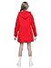 BINPAW Thicken Long Sleeves Vintage Floral Print Chino Cotton Hooded Hoodie Trench Coat Outerwear Windbreaker for Little Girls & Big Girls, A-Red, Age 5-6 Years = Tag 130