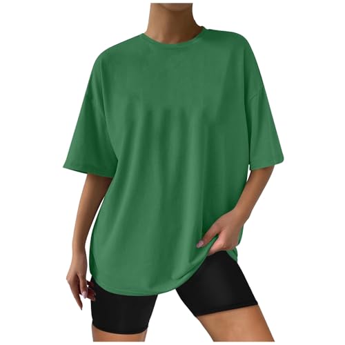 Camiseta para mujer corte holgado al aire libre elástica y aireada