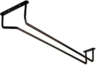 BarBits Black Wine Glass Rack - 10", 16", 24" Glassware Hangers, Champagne Glass Holders, Stemware Holder Rack (16")