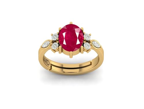 Image of LMDPRAJAPATIS 7.25 Ratti /6.25Carat Natural Certified Panchdhatu Gemstone Gold Plated Adjustable Ring For Men And Women