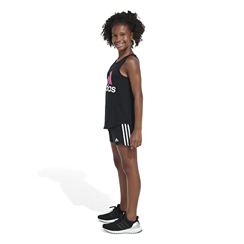 Image of adidas Girls Sleeveless Curved Hem Tank Top