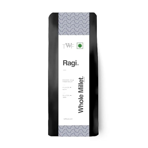 Image of TWF Unpolished Ragi Whole Millet | Finger Millet | Hulled | Naturally Gluten-Free | Nutrient-Rich Supergrain | 2 Kg (1 Kg X 2)