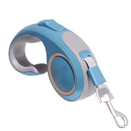 ナイロン 3M 5M 牽引ロープベルト 耐久性 散歩 ランニング フレキシブル 自動延長 小型 中型犬 ペット用品(Blue,5M)