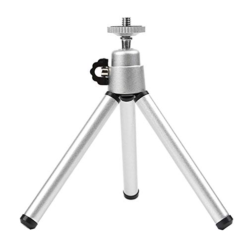 Treppiede telescopico a due sezioni portatile flessibile per fotocamera SLR argento