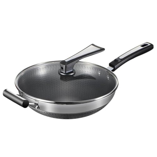 Wok de acero inoxidable con revestimiento antiadherente de 5 capas miniatura 1