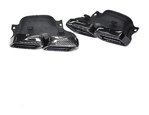 Silenciadores de escape para Clase C W205 C63 AMG de acero inoxidable negro con boca cuadrada