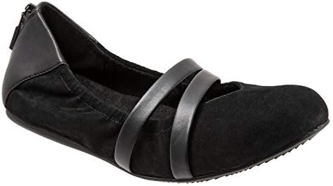 Softwalk Women's Sierra Ballet Flat, Black Suede, 10.0 M US | Image 3