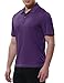 Rdruko Men's Active Polo Shirts Short Sleeve Quick Dry Golf Shirts with Pocket(Purple, US 4XL)