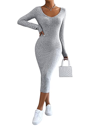 Strickkleid Damen Langarm - Figurbetontes Pulloverkleid Für Herbst & Winter