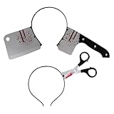 2 Pezzi Decorazioni di Halloween, Halloween Scherzo Spaventoso Giocattoli, Attraverso la Testa Accessori per Feste di Applicazione