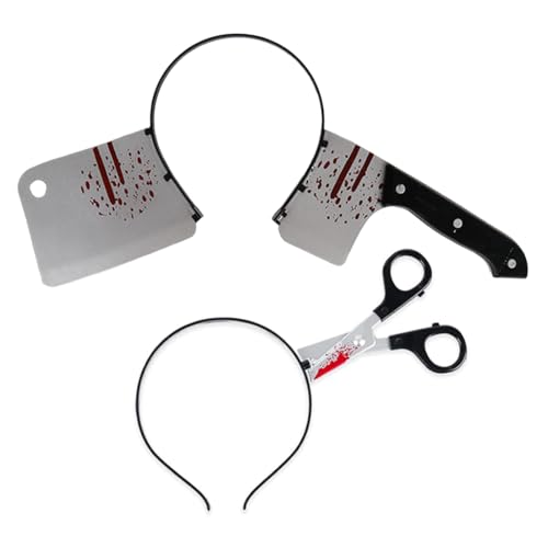 2 Pezzi Decorazioni di Halloween, Halloween Scherzo Spaventoso Giocattoli, Attraverso la Testa Accessori per Feste di Applicazione