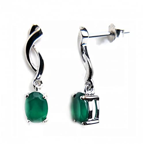 Boucle d'oreille en agate verte le cadeau d'anniversaire idéal